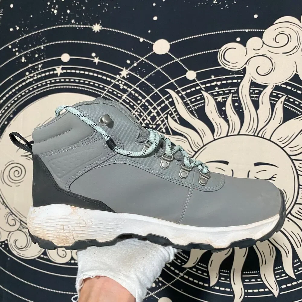 Columbia Newton Wander 2125521052 Hiking Boot Women's 9 Gray Leather Lace-Up